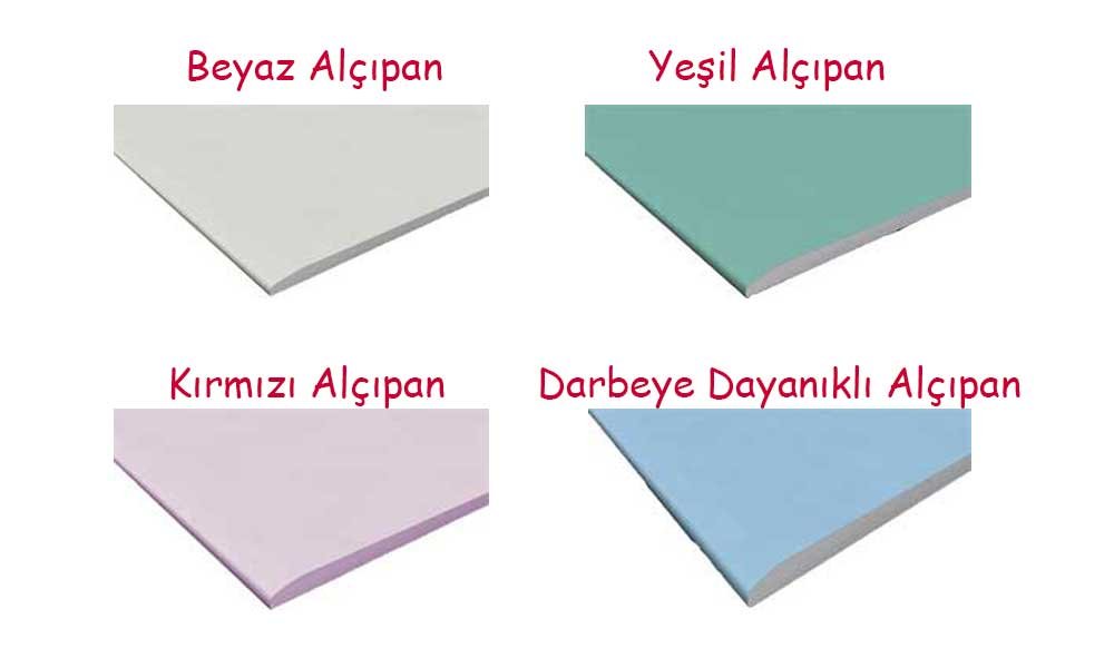 Alçıpan çeşitleri